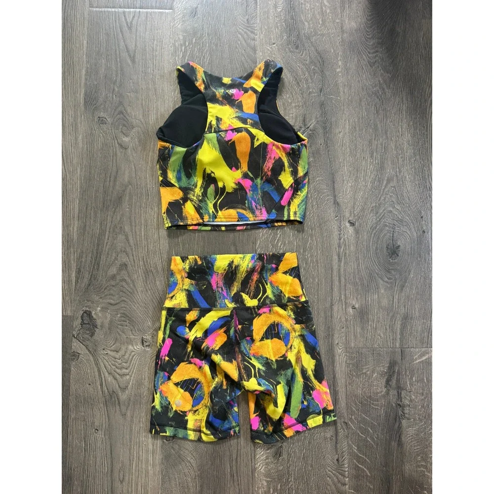 Lululemon Invigorate Training Set 4 Hyper Flow Multi 2pc Bra Tank Wunder Short
